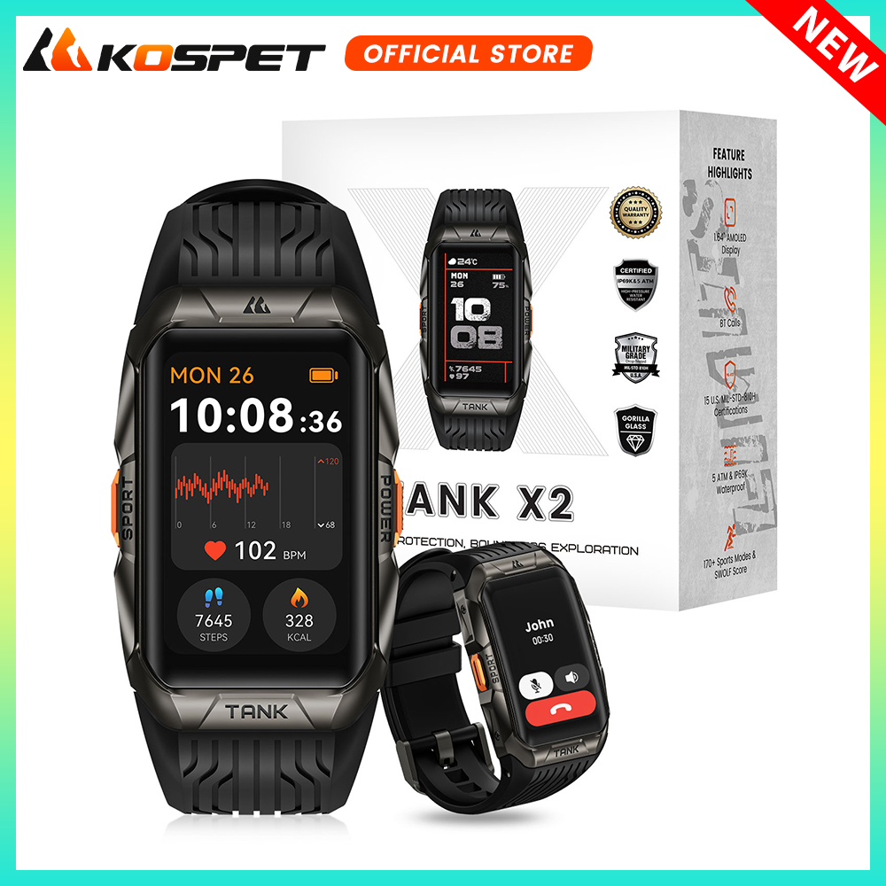 Smartwatch X2 - KOéventuelles ET-Montre intelligente étanche pour homme,
